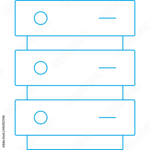 Server icon single vector illustration