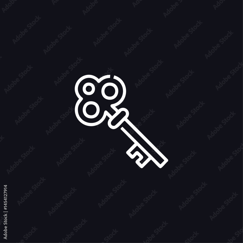 Key icon logo flat vector design Key icon logo flat vector design