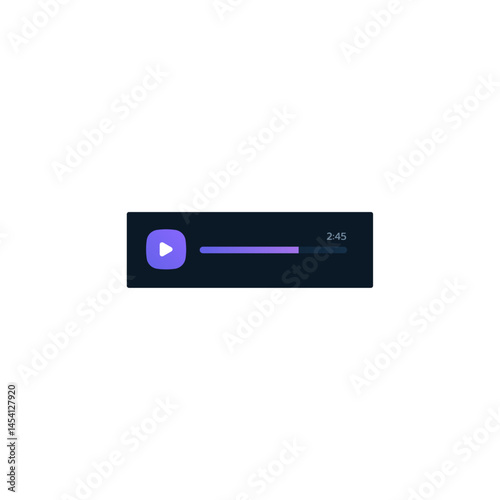 Play audio ui icon logo flat vector design
