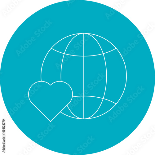 Globe icon single vector illustration