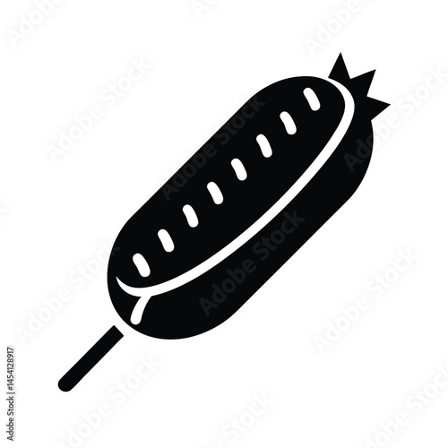 corn dog on white background