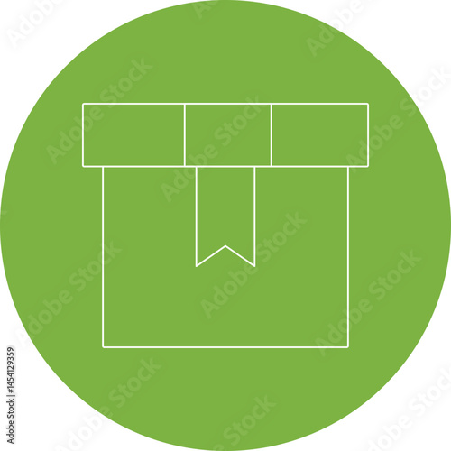 Box icon single vector illustration