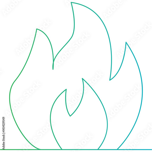 Fire icon single vector illustration