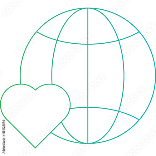 Globe icon single vector illustration