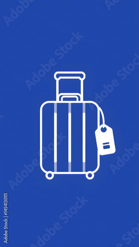 Vector illustration symbol suitcase wh ite background