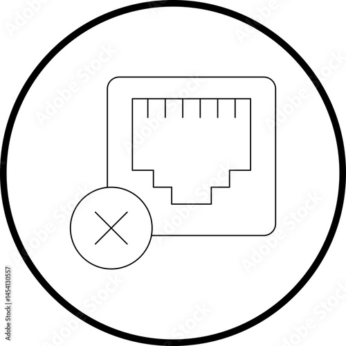 Ethernet icon single vector illustration