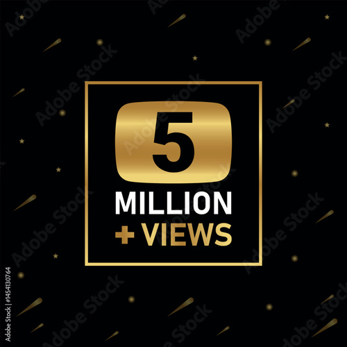 5 million views logo for social media post and thumbnail.
