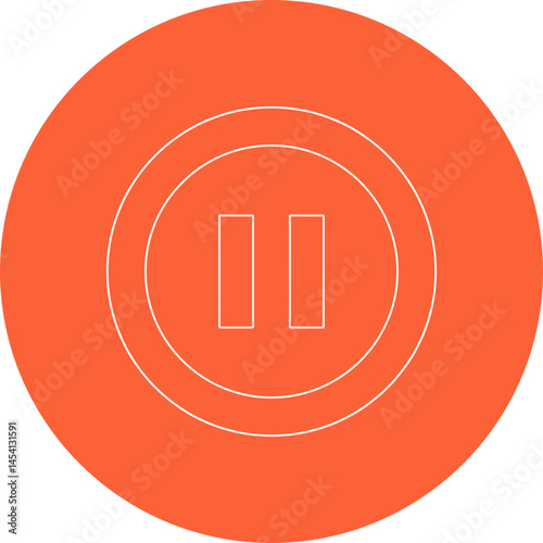 Pause icon single vector illustration