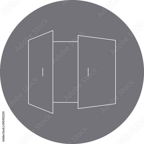 Door icon single vector illustration