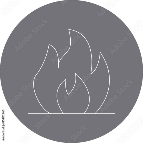 Fire icon single vector illustration