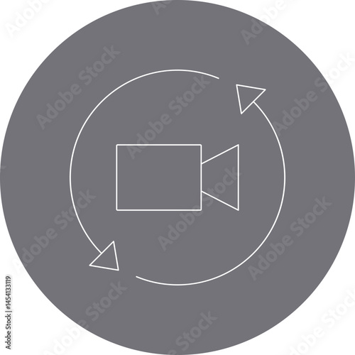 Video cam icon single vector illustration