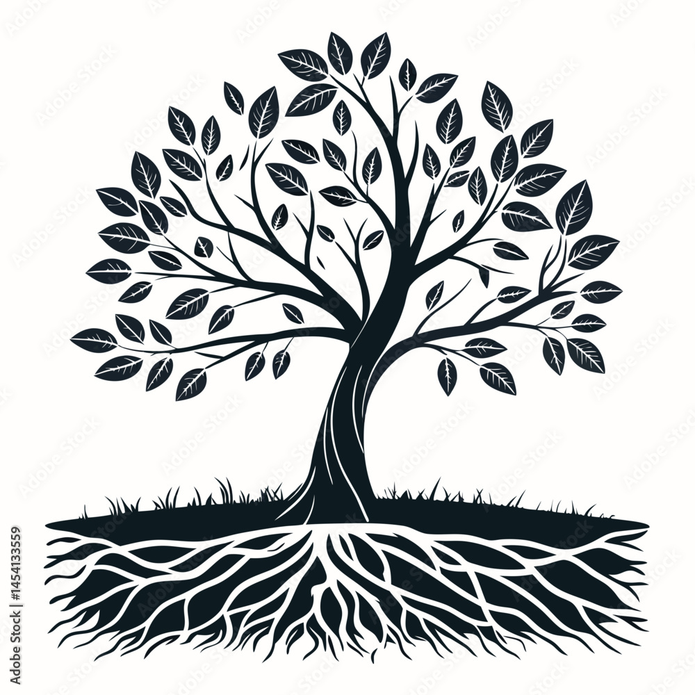 Fototapeta premium vector tree silhouette 