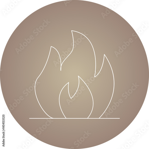 Fire icon single vector illustration