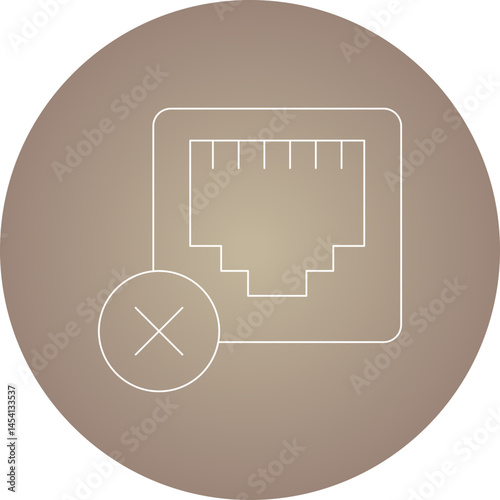 Ethernet icon single vector illustration
