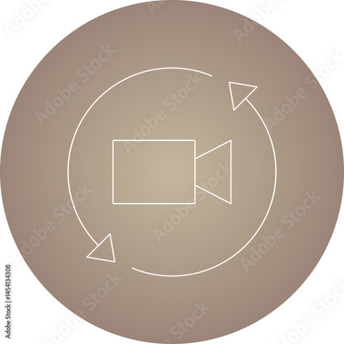 Video cam icon single vector illustration