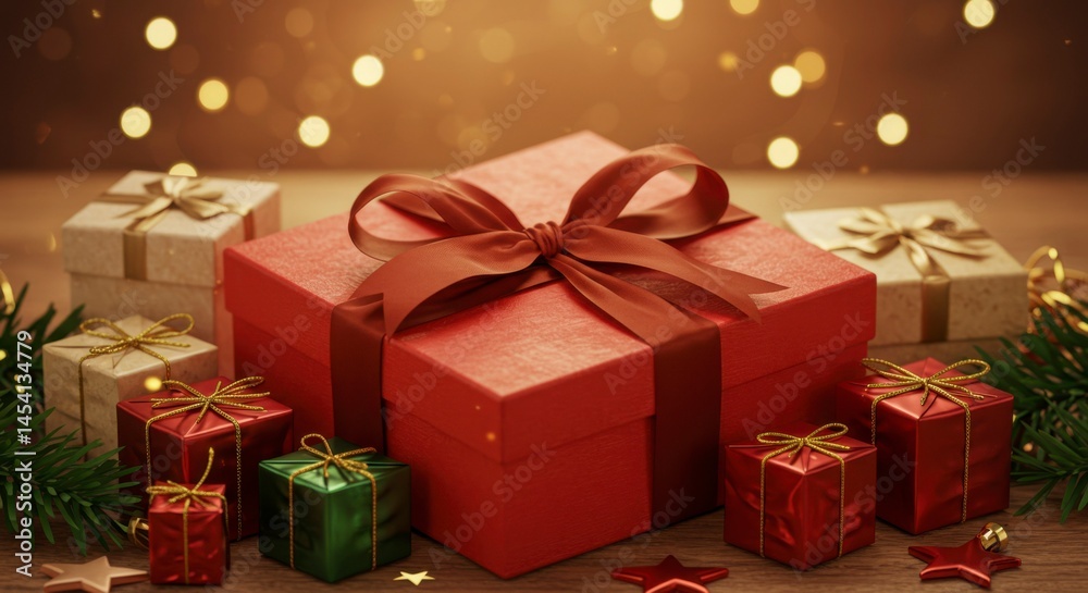 Obraz premium Festive gift boxes