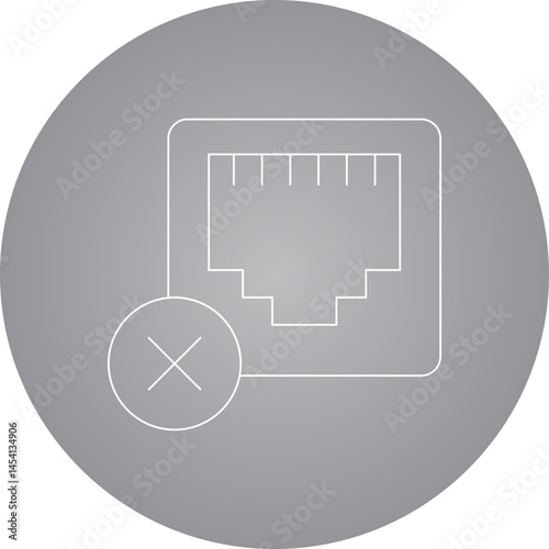 Ethernet icon single vector illustration