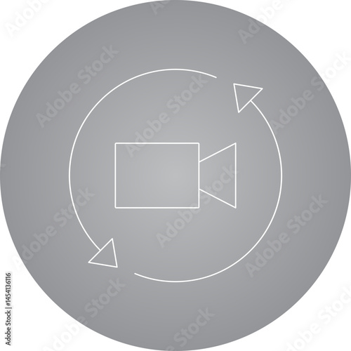 Video cam icon single vector illustration