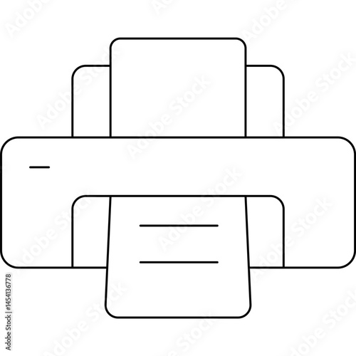 Printer icon single vector illustration