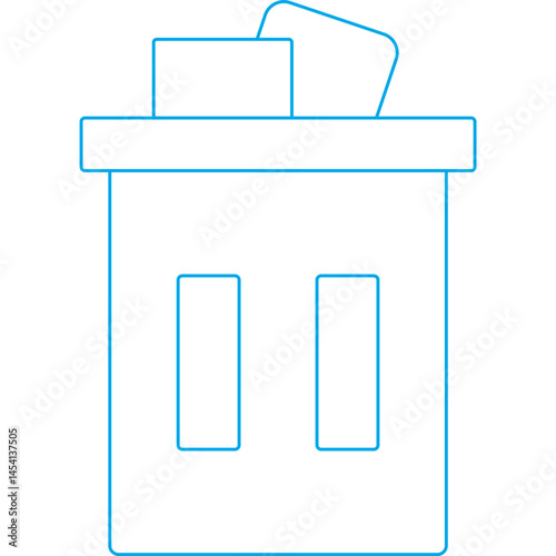Dustbin icon single vector illustration