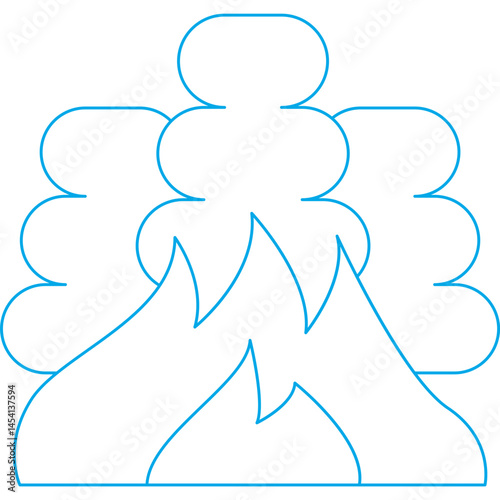 Fire icon single vector illustration