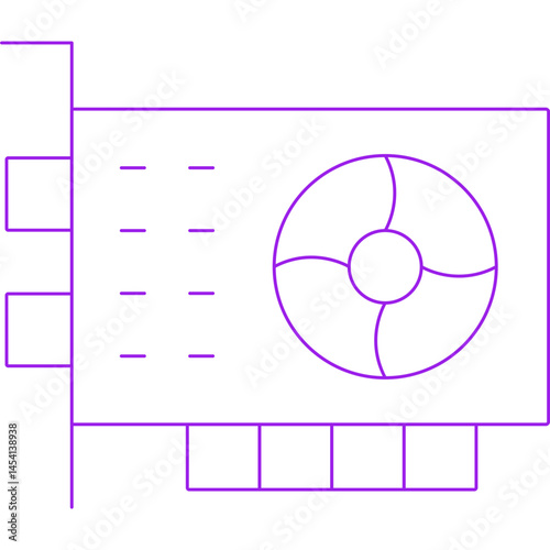 GPU icon single vector illustration