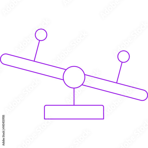 Seasaw icon single vector illustration