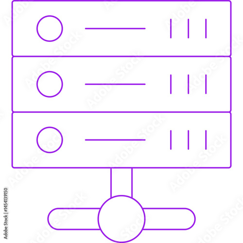 Server icon single vector illustration