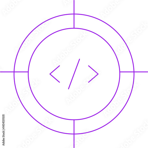 Target icon single vector illustration