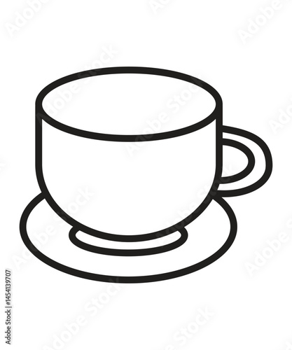  Tea Cup and Saucer Vector Icon