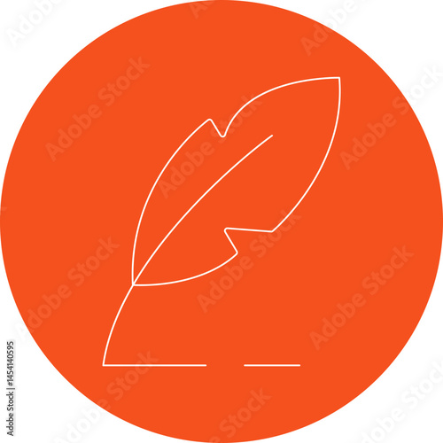Feather icon single vector illustration