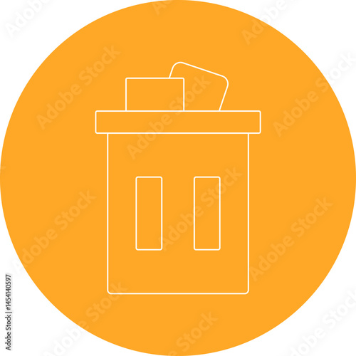 Dustbin icon single vector illustration