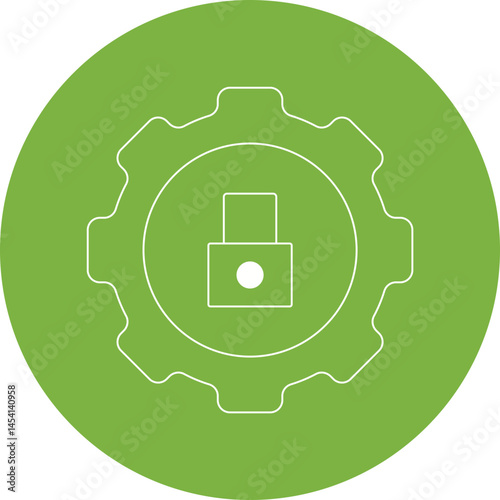 Lock icon single vector illustration