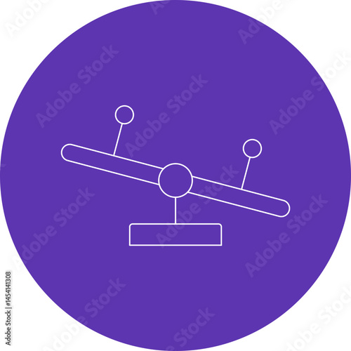 Seasaw icon single vector illustration