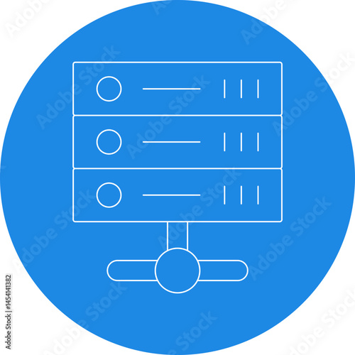 Server icon single vector illustration
