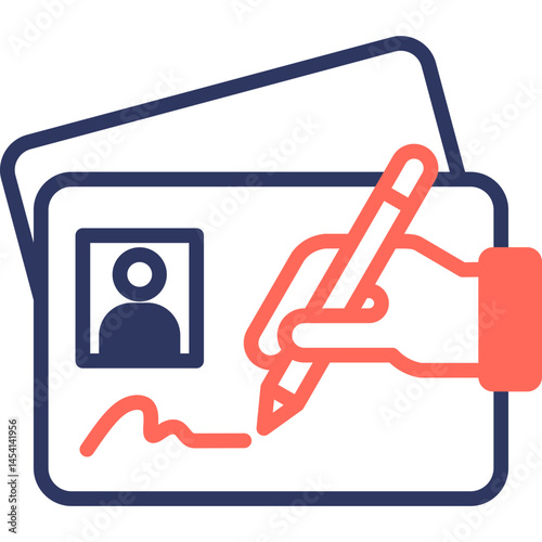 Postcard mixed color icon