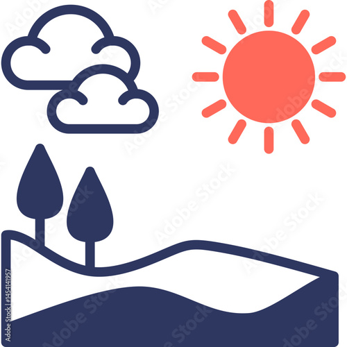 Summer mixed color icon