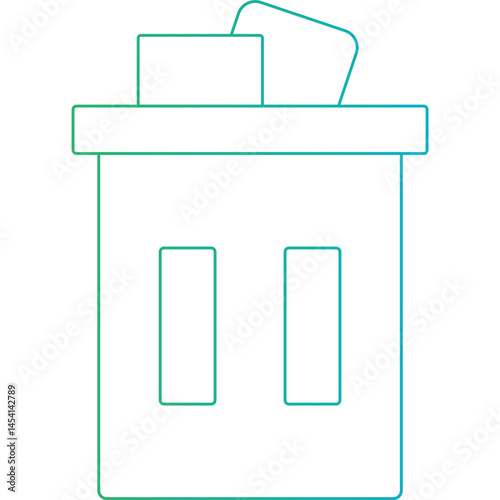 Dustbin icon single vector illustration