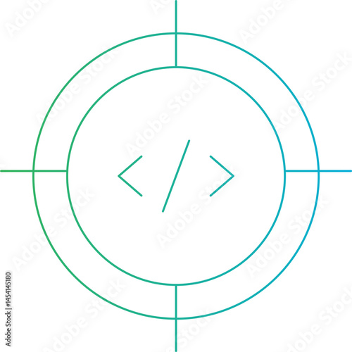 Target icon single vector illustration