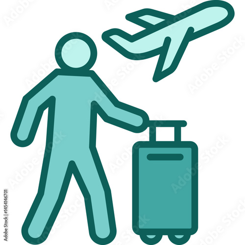 Traveler solid icon