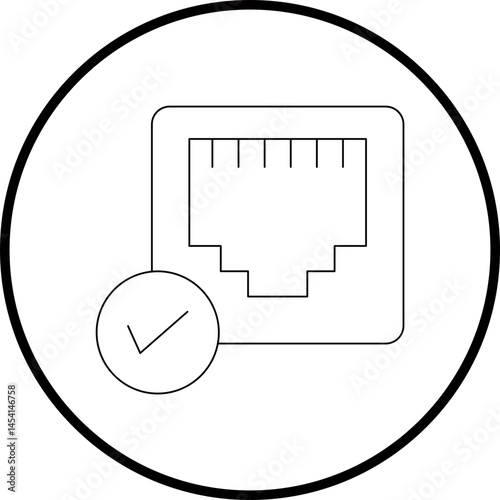 Ethernet cable icon single vector illustration