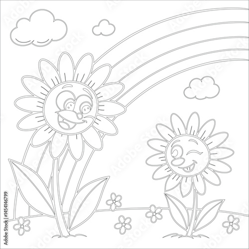 Cute Hand Drawn Kawaii Coloring Book Art