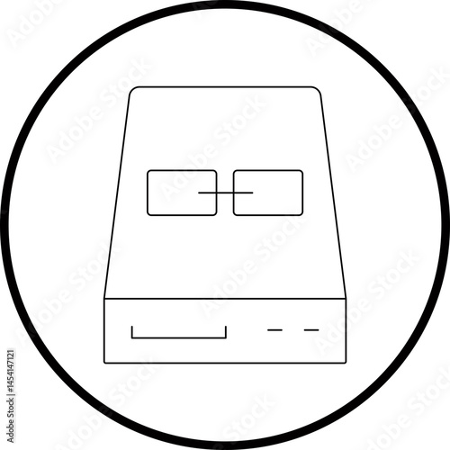 Linked server icon single vector illustration