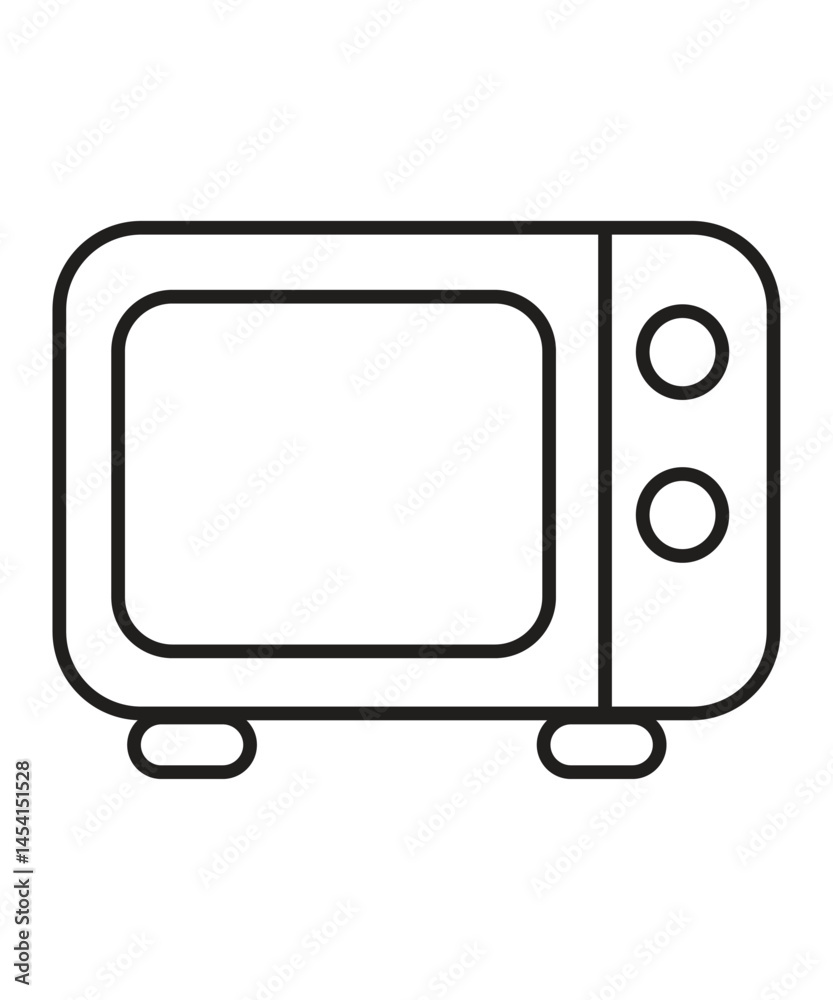 Microwave Oven Line Vector Microwave Oven Line Vector
