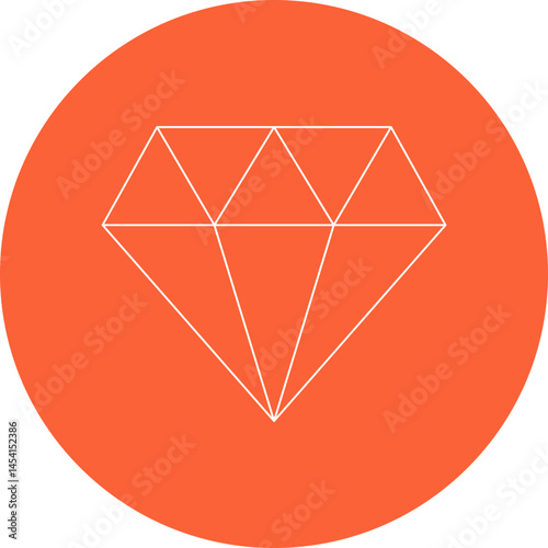 Diamond icon single vector illustration