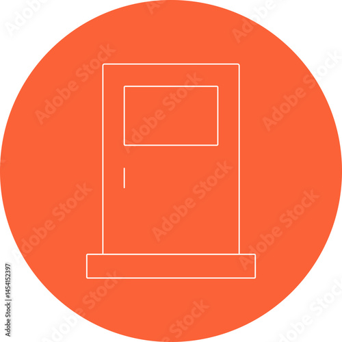 Door icon single vector illustration