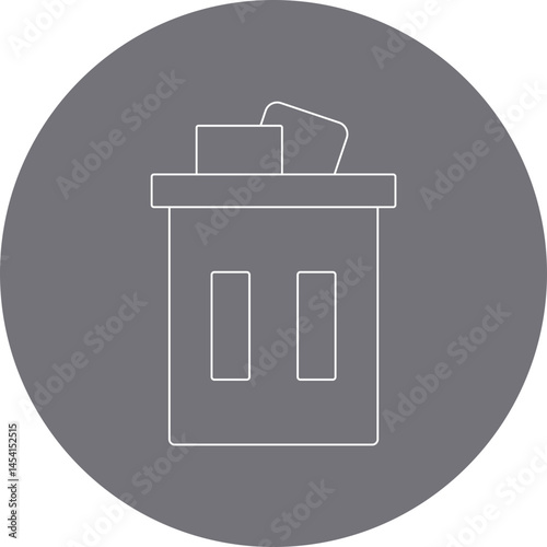 Dustbin icon single vector illustration