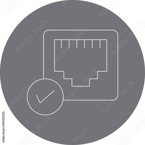 Ethernet cable icon single vector illustration