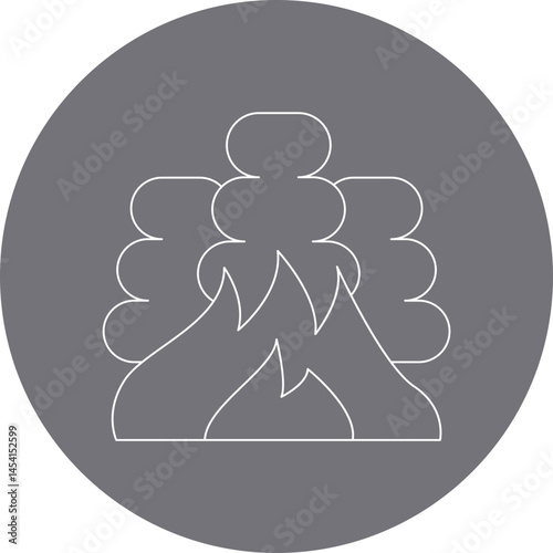 Fire icon single vector illustration