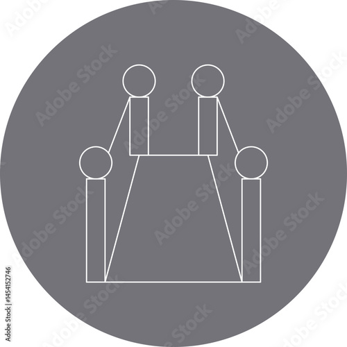 Path icon single vector illustration